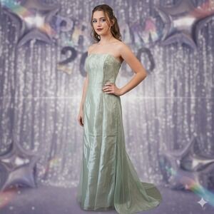 Scott McClintock Strapless Embellished Gown Formal Evening Dress Size 6 Y2K Prom